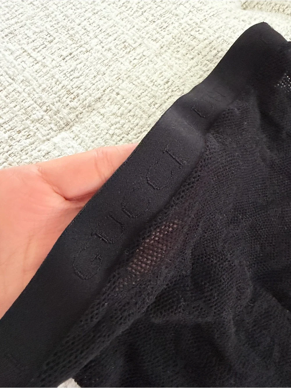 Black Gucci Logo Socks